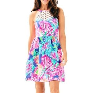 NWOT Lilly Pulitzer Kinley Dress in Beckon Blue Jungle Utopia